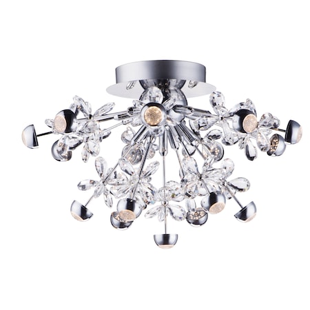 Supernova 32-Light 22.25 Wide Polished Chrome Flush Mount Light